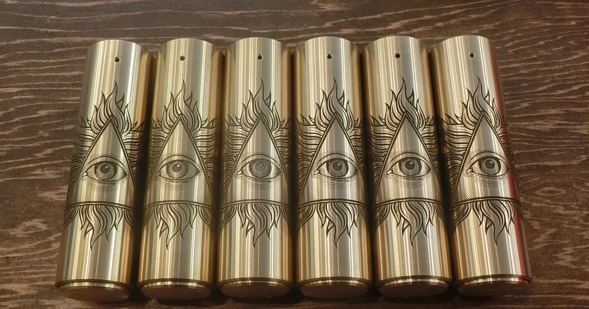 ROGUE USA Illuminati Brass 18650 numbered